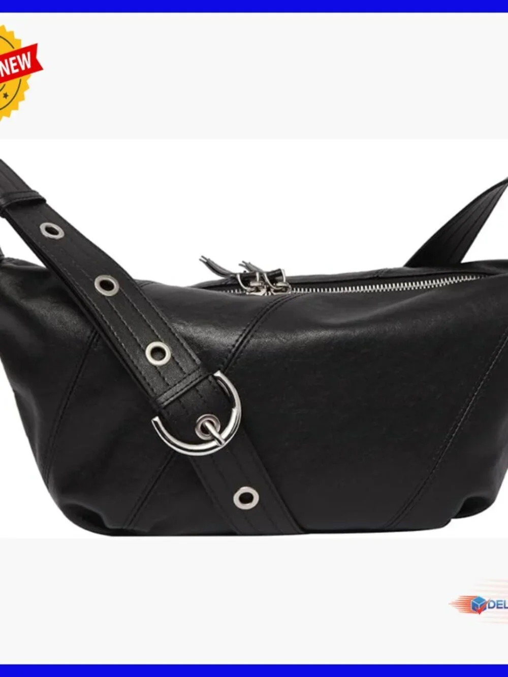 Genuine Leather Hobo Bag with Adjustable Strap, Lightweight Crossbody Purse